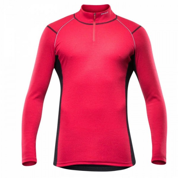 Devold ENERGY MAN ZIP NECK, STRAWBERRY