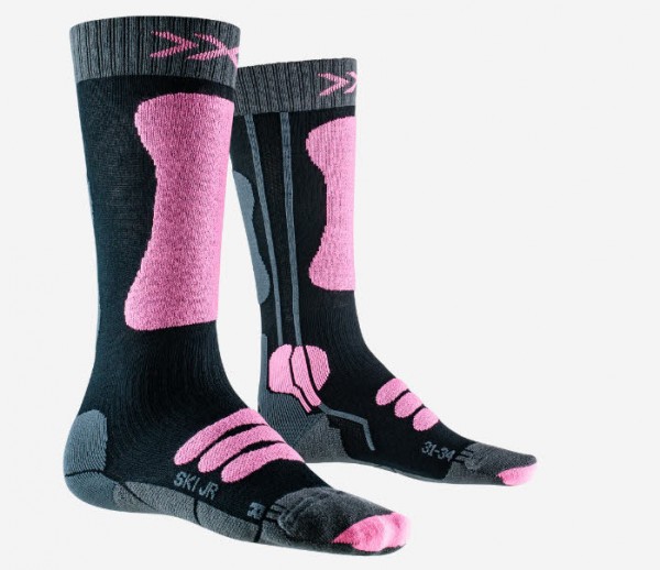 X-Socks SKI JR 4.0 ANTHRACITE MELANGE/F