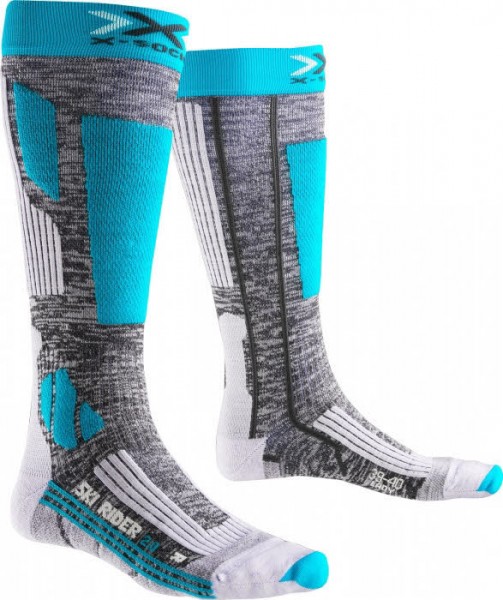 X-Socks SKI RIDER 2.0 LADY Grey Mel/Turquoise