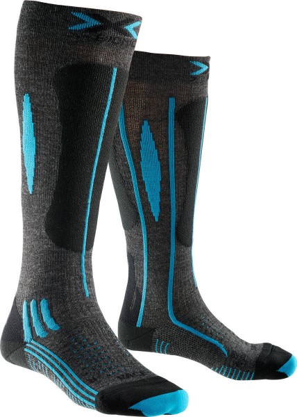 X-Socks EFFE<TOR XBS. Ski Race Damenskisock Grey/Black/Turquoise