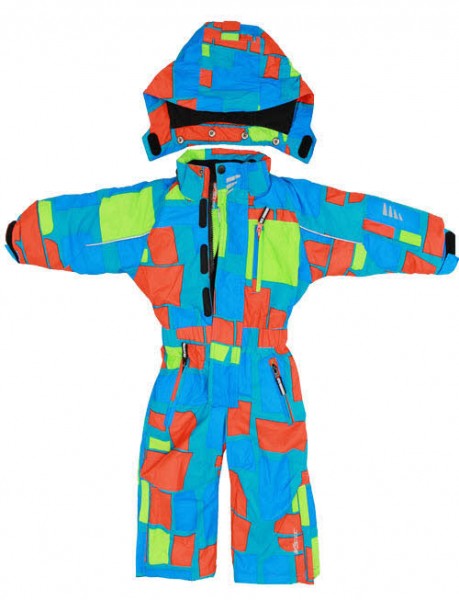 V3Tec TAO KK Klein-Ki. Skioverall petrol-orange-grün - Bild 1