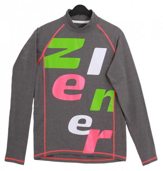 Ziener JOHNNY jun (shirt) grey melange/neon pi